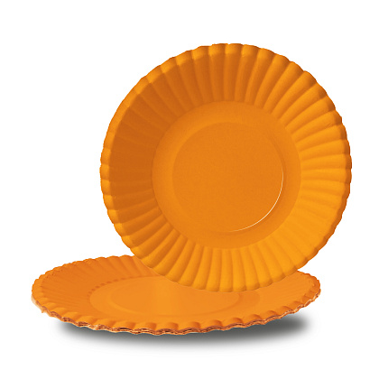 Тарелки бумажные Gratias, оранжевые