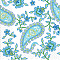 Салфетки бумажные Gratias Голубой цветочный паттерн, 3 сл